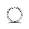 Anillos de racimo para mujeres Lively Wish Ring Crystals 925 Sterling Silver Propuesta masculina Regalo de boda Fabricación de joyas