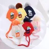 Bérets Enfants Stéréoscopique Dinosaure Brodé Tricot Pilot Cap Péruvien Coupe-Vent Sherpa Pérou Chapeau Enfants Oreille Protection Streetwear Bébé