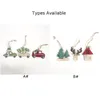 Christmas Decorations 3 Pcs/Set Ornament Rustic Wooden Tree Love Heart Car Hanging Pendant