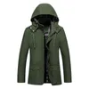 Herren Daunenjacke mit Kapuze, dick, warm, lang, Winterjacke, für Herren, schön, winddicht, modisch, Outdoor-Mantel, Herbst, feste Kleidung