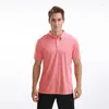 Polos masculinos Black Sport Casual Casual Men camisa respirável Camisetas de manga curta de colarinho curto de colarinho curto