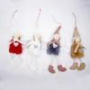 Décorations de Noël Arbre Mignon Ange Poupée Fille Ski Pendentif En Bois Navidad Année Ornements Cadeau De Noël Pour Les Enfants