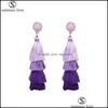 Dangle Chandelier High Quality Colorf Tassels Earrings Boho Fourlayer Tassel Drop For Women Fashion Jewelry Gift Wholesalez Deliver Dhd4U