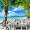 Обои пляжная пальмовая традиция Po Wall Paper Living Room спальня домашний декор. Пользовательский ландшафтный папель de pare para quarto 3d