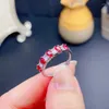 Кластерные кольца ювелирные изделия 925 Серебряное рубиновое кольцо для ежедневного ношения 3 мм 4 -мм натуральный подарки на брит -день молодая девушка