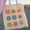 Сумки для покупок женщины покупатель y2k цветочные цветочные цветочные сумки для девочки сумочка