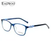 Solglasögonramar Fashionacetat TR90 Kvinnliga kvinnliga glasögon Full Rim Crystal Optical Frame Recept Plain Clear Elegant Eye Glasses 2