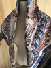 Scarves 2023 Arrival Spring Autumn Classic Paisley Pure Silk Scarf Twill Hand Made Roll 90 Cm Shawl Wrap For Women Lady