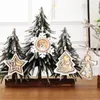 Kerstdecoraties houten uitsparingen ornamenten lamp lichtgevende kerstboom hangende hanger vakantie