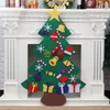 Decorações de Natal 1set Felt Selt Artificial Colorful Tree Door Wall Ornamentos pendurados