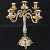 Candle Holders Cynk Stop Candlestick 3/5 Arms Wedding Retro Holder Jading Table Church Candelabrum Candelabra Centerpiece