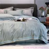 Bedding Sets Super Quality BeddingSet 4pcs Light Luxury European Style 100 Long-Staple Cotton Satin Jacquard Simple Bedsheet