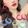 Hoop Ohrringe Frauen Frühling Sommer Acryl C-förmigen Mode Einfarbig Einfache Süße Nette Mädchen Ohr Schmuck Geschenke