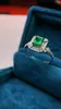 Clusterringen Guild Jy Colombia Solid 18K White Gold Nature Green Emerald 0