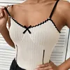 Damestanks vrouwen paarse gebreide crop tops riemen sexy camis schattig voor zomer y2k 2023