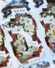 Geschenkpapier Vintage Mitternachtswalzer Blumenhintergrund Gold Laser Glänzendes Washi PET-Klebeband für Kartenherstellung DIY Scrapbooking Dekorativer Aufkleber