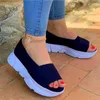 Sandalias Mujer Zapatos Zapatillas Slip-on Boca de pescado Cuñas de moda Plataforma Mocasines cómodos Correr Fitness