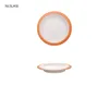 Plates Imitation Porcelain Plate Korean Creative Dishes Tableware Plastic Disc Western Sushi Barbecue