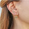Dangle Earrings & Chandelier 2023 Summer Design Jewelry Cute Lovely Color Cz Paved Watermelon Drop Charm Earring Gold Silver1