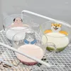 Wine Glasses Fresh Handmade Heat Proof Glass Mugs Animal Or Uncle Pattern Cups Morning Mug For Coffee Milk Tea BL028