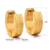 Hoop Earrings LUXUKISSKIDS Gold For Women Scrub Earings Fashion Jewelry Stainless Steel Earring Pendientes Oorbellen