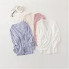 Women's Knits & Tees Korean V-neck Ice Silk Cardigans Women Summer Knitted Sweater Thin Pink White Ladies Casual Knitting Coats 2023 Cardiga