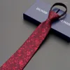 Bow Ties High Quality 2023 Designers Brands Fashion Business Casual 8cm For Men Red Zipper Slitte Formellt bröllop med presentförpackning