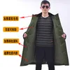 Men's Down Scienwear 2023 Winter Green Military Pad Coats Mens Security Guard Parka Giacche in cotone Outdoor Night Working Clothes Plus Size