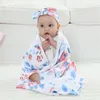Hair Accessories Hand Bands Baby Girl Infant Swaddle Blanket Hat Set For Boy With Floral Born Winter Headband