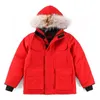 2023 Olekid Winter Down Stacket للأولاد Raccoon Fur Fur Shicay Warm Warm Baby Wear Coat 2-12 Years Kids Teenage Parka