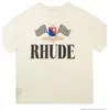 ESS HERS T-shirts Summer RH Designers Mens Rhude T Shirts For Mens Tops Letter Polos Shirt Embroidery Womens Tshirts Clothing Short Sleeved Large Plus Size Tees