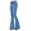 Frauen Jeans Frauen Lace Up Bow Lange Breite Bein Flare 2023 Vintage Klassische Denim Hosen Hohe Taille Solide Stretch Jean Hosen für Frauen