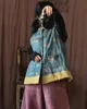 Kadın yelekleri kadın gevşek patchwork yastıklı yelek yelek dış giyim kadın vintage keten keten sonbahar kış 2023 women's