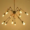 Pendant Lamps Modern Decorations Wood Spider Ceiling Lamp Vintage Industrial Nordic Loft Retro Antique Restaurant Dining Light