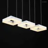 Lâmpadas pendentes Europa Europa Modern LED Crystal Stone Lights Chandelier Retro Lâmpada Quarto