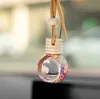 Car Perfume Bottle Pendant Perfumes Ornament Air Freshener For Essential Oils Diffuser Fragrance Empty Glass Bottle tt0124