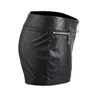 Women's Shorts Sexy Faux Leather Boxer Low Rise Waist Micro MINI With Zippered Open Crotch Dancing Night Culb Wear