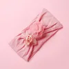 Haaraccessoires 2 stks/perceel geboren Toddler Baby Girls Head Wrap dubbele bloem knoop tulband hoofdband geschenken voor 0-6y