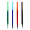 5 pièces noir vert bleu rouge encre effaçable Gel stylo recharges tiges grande capacité écriture remplacement fournitures scolaires papeterie