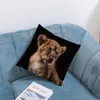 Travesseiro 45 45 cm de capa Lion King Office Home Linen Animal Pattern