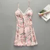 Женская одежда для сна, припечатка Nightdress Pajamas кружев