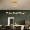 Lampadari BWART Lampadario moderno a sospensione per ufficio Sala da pranzo Cucina Alluminio Wave Lustre Apparecchi di illuminazione Avize