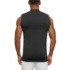 Herrtankstoppar kompression ärmlös skjorta gymkläder fitness topp män snabb torr tätt kroppsbyggande singlets muskel väst träning tanklopp