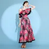 Bühnenkleidung Weibliches Ballsaalkleid Leopard Unregelmäßiges Design Tango Standard Walzer Modern Dance Wettbewerb Dancewear S9087