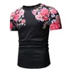 Heren t shirts bloemen mode kleding Hawaiiaanse stijl tops korte mouw zomer T-stukken o-neck losbloemwit