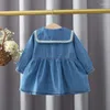 Mädchenkleider 2023 9 12 18 24 M Mädchen Baby Geburtstag Jeanskleid für geborene Kleidung Frühling Herbst Kostüm