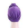 Ethnic Clothing Floral Turban Muslim Caps Turbantes Solid Headwear Folding Stretch Hat Head Wrap Plain Hijabs Women Female Hair Accessories