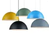 Pendant Lamps Led Chandelier Modern Macaron Lampshade Simple Single Head Nordic Office Home Decoration Study Bedroom Dining Room