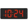 Wall Clocks LED Digital Clock With Large Display Auto-Dimming 12/24Hr Format Silent For Home Office EU Plug