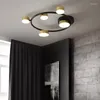 Plafondlampen moderne Noordse minimalis LED Black Gold Lamp voor slaapkamer woonkamer eetkamerverlichting luminaire